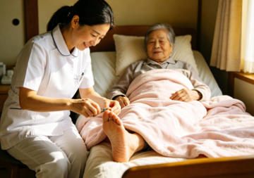 养老院如何给卧床老人剪脚趾甲？